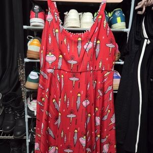 Sourpuss Christmas Ornament Red Dress, Size XL